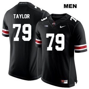 Men's NCAA Ohio State Buckeyes Brady Taylor #79 College Stitched Authentic Nike White Number Black Football Jersey ZQ20Y51VX